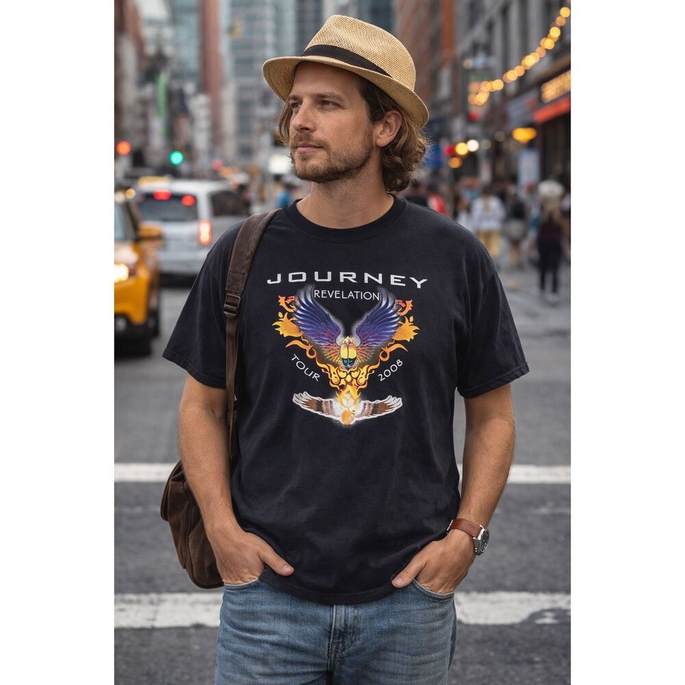 2008 JOURNEY REVELATION TOUR ROCK CONCERT SHIRT Black Size LARGE